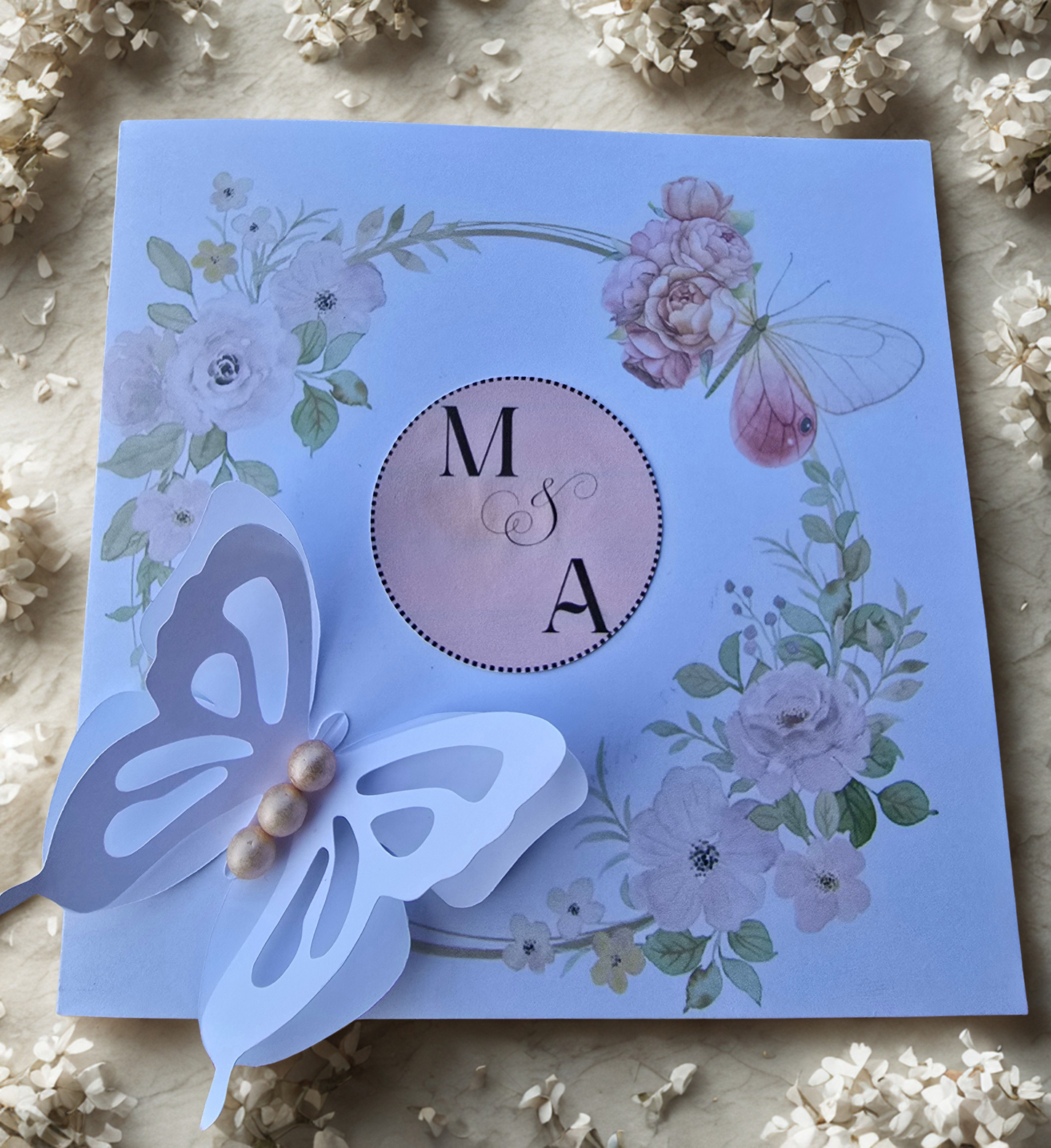 Invitație Fluture 3D