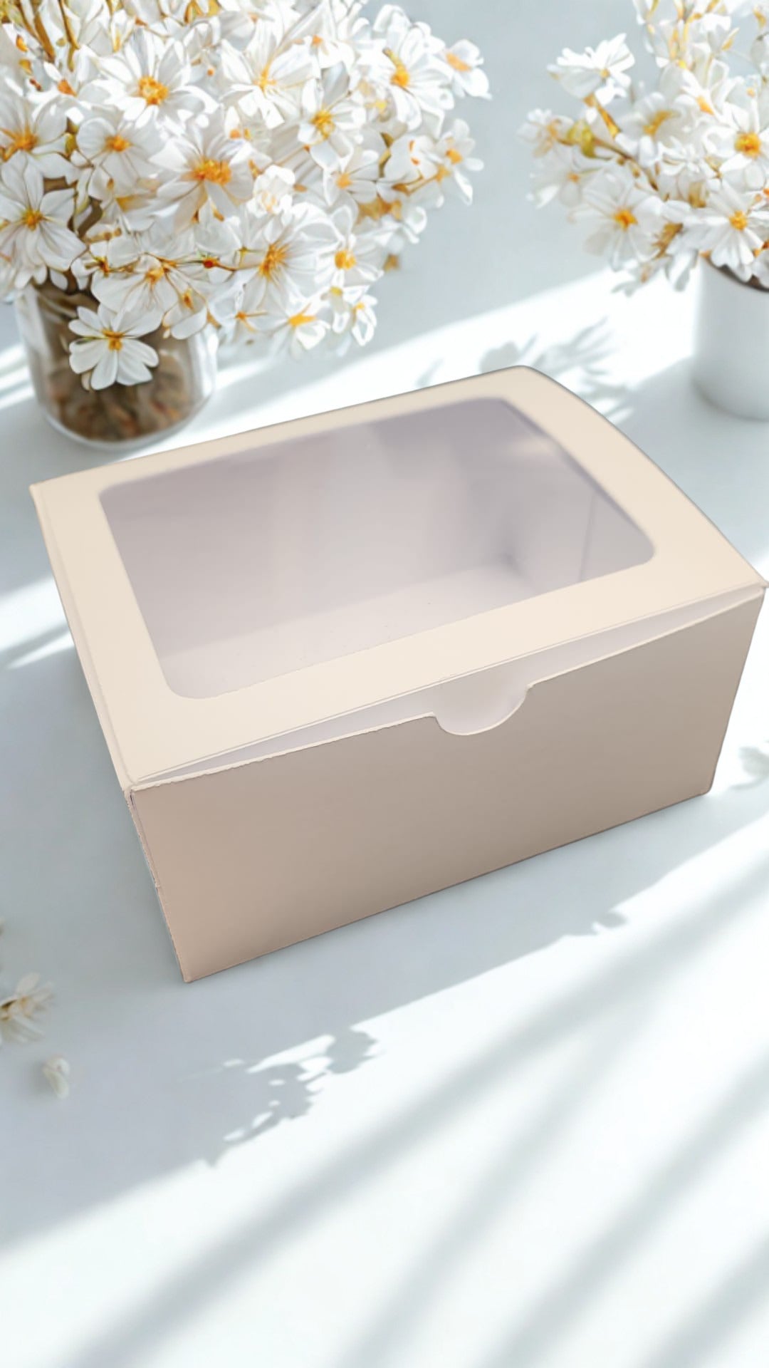 Cutii Cadou Handmade cu capac fereastră transparent | Set 50 Buc