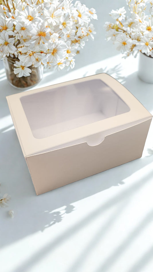 Cutii Cadou Handmade cu capac fereastră transparent | Set 50 Buc
