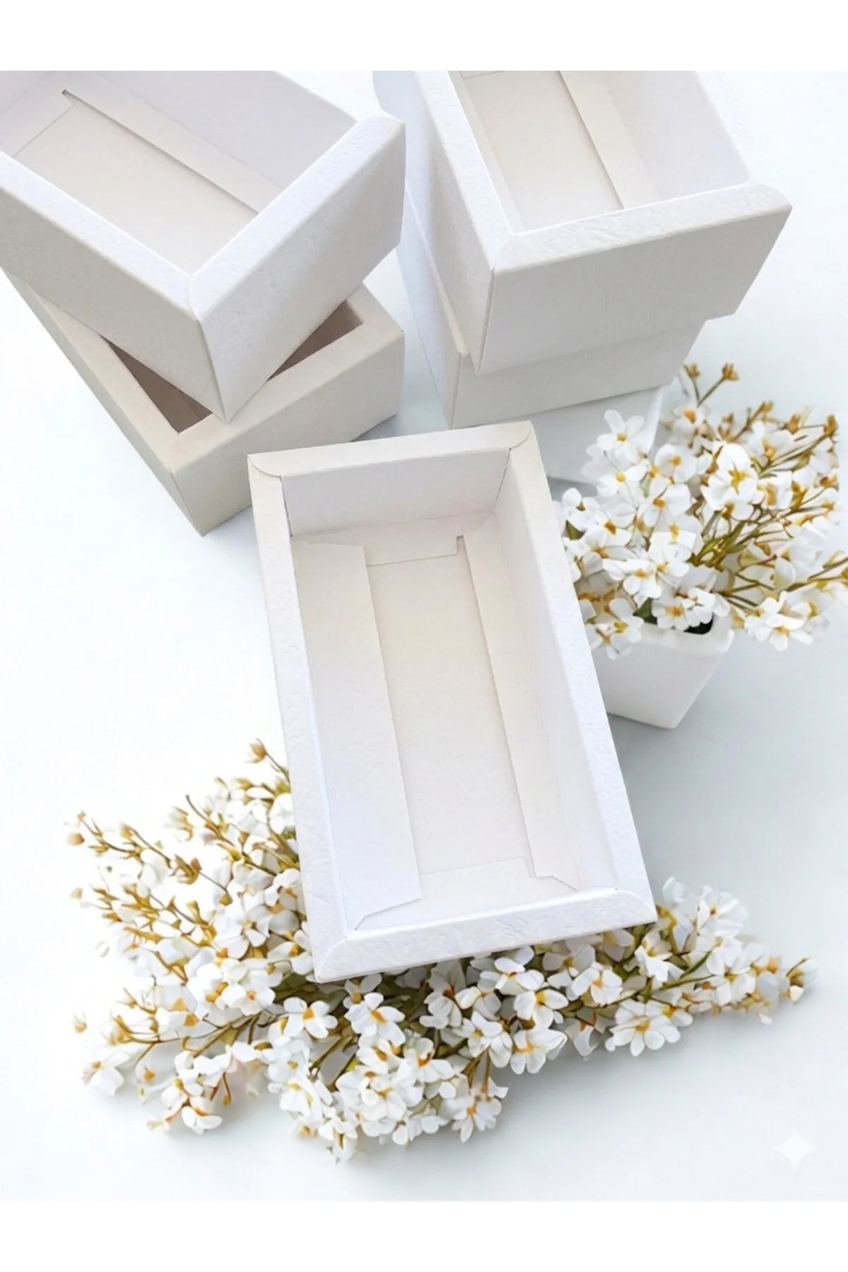 Cutie cadou handmade 13x6x4 cm tip chibrit cu capac transparent | Set 50 buc