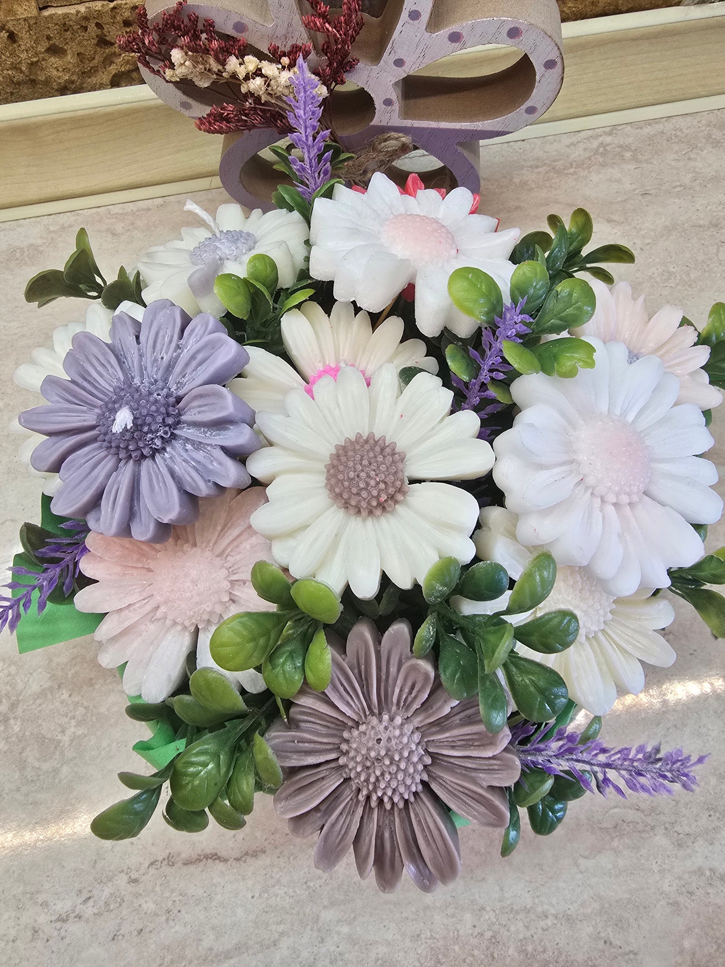 Everlasting Bloom – Handmade Wax Flower Bouquet