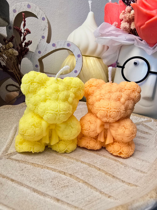 Ursuleț decorativ din ceară parfumată – „Fără Griji”, Handmade