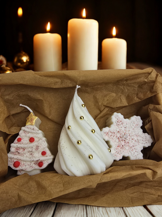 Pachet de Crăciun Handmade – Brad, Stea și Brăduț Pictat Manual