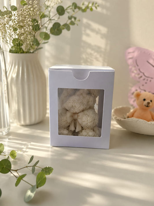 Cutii Cadou Handmade 5,5x5,5x8 cm cu Fereastră Transparentă | Set 50 Buc