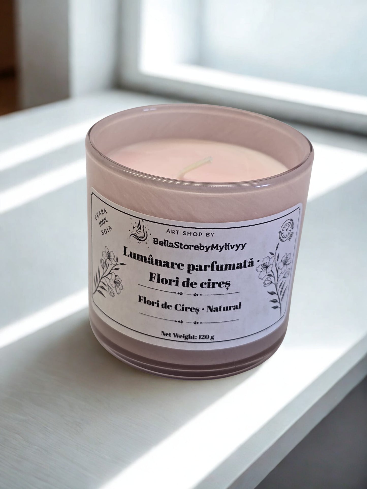 Lumânări parfumate handmade – Mentă, Ciocolată & Flori de Cireș