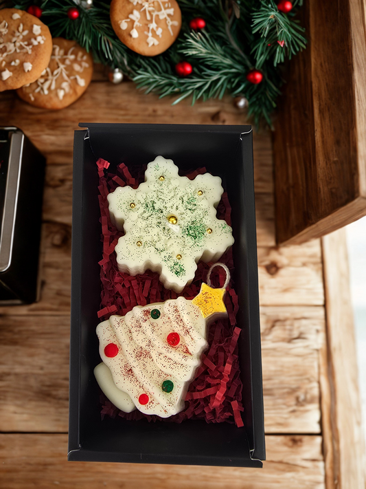 Pachet de Sărbători Handmade – Fulg de Nea & Brăduț Pictate Manual