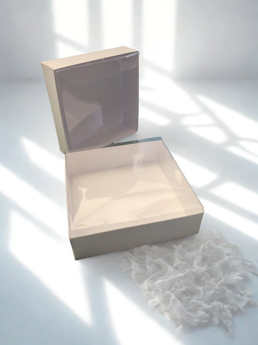 Cutii Cadou Handmade cu Capac Transparent | Set 50 Buc